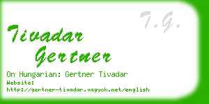 tivadar gertner business card